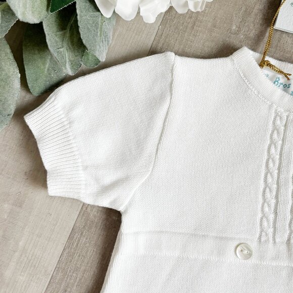 Feltman Brothers White Dress 100% Cotton Sweater Knit Cable Knit RARE FIND NWT - Picture 4 of 5